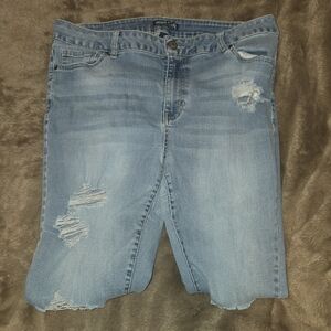 Light Blue Distressed Women's Jeans